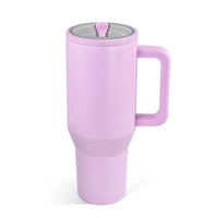 40oz Powder Coated Tumbler with Handle, Rubber Bottom & Leakproof Lid | Stainless Steel Insulated Cup K's Krafty Barn