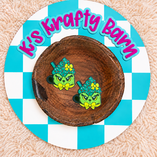Grinch Christmas Tree Mug Silicone Focal Bead