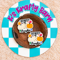Howdy Pumpkin Silicone Focal Bead | Fall