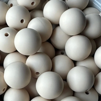 15mm Solid Silicone Beads-Ivory K's Krafty Barn