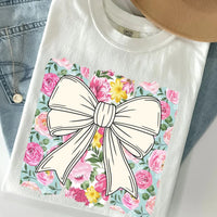 Floral Bow Shirt – Spring Boutique Graphic Tee K's Krafty Barn