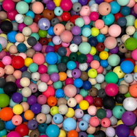 9-12mm Solid Silicone Beads- Random Color Mix K's Krafty Barn