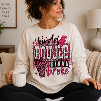 Kinda Boujee Kinda Broke Crewneck K's Krafty Barn