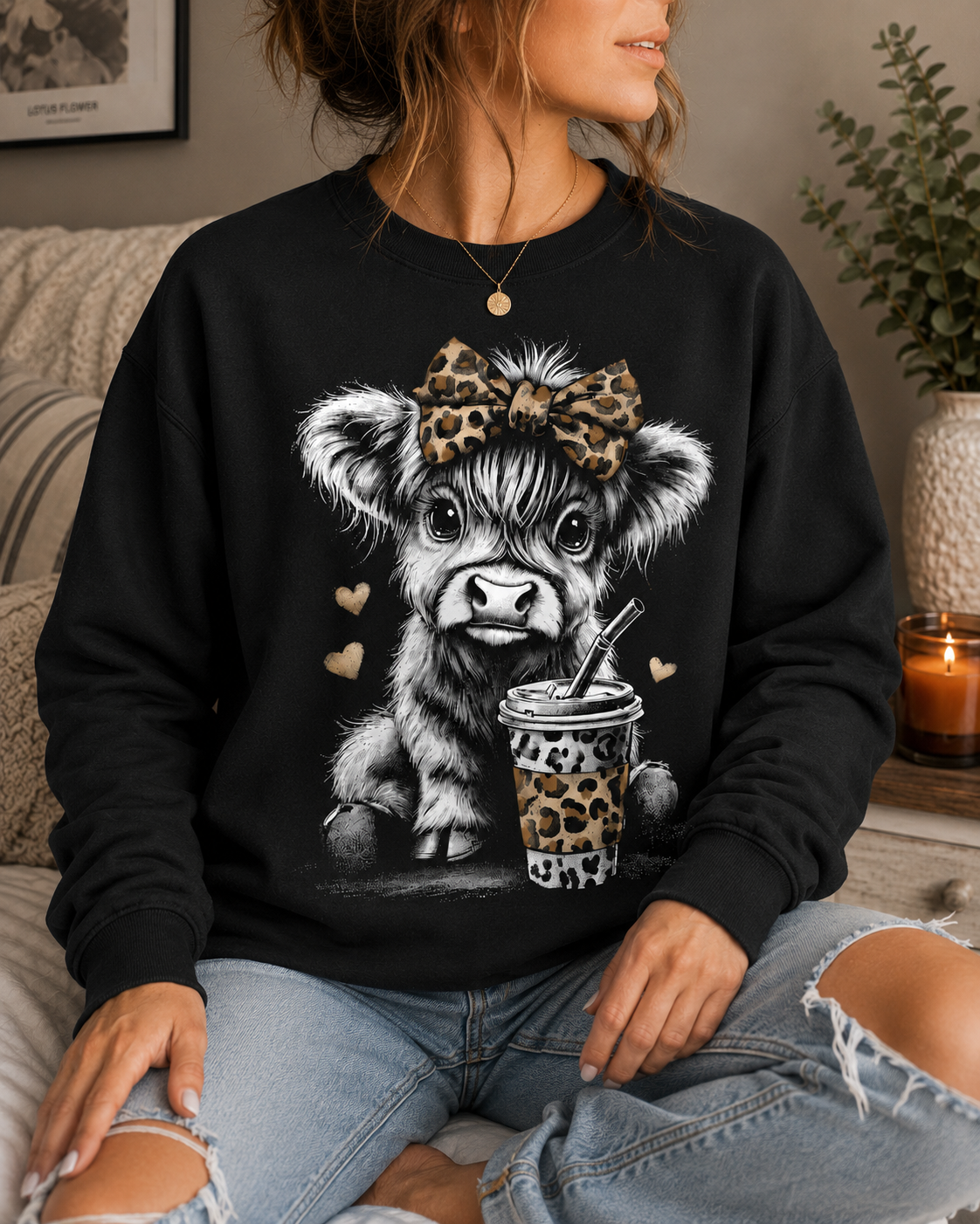 Leopard Highland Crewneck
