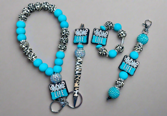 Leopard Mama Life Beaded Set