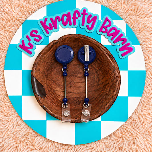 Beadable Bar Badge Reels with Lobster Clip