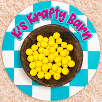 Sunshine Yellow 15mm Solid Silicone Beads