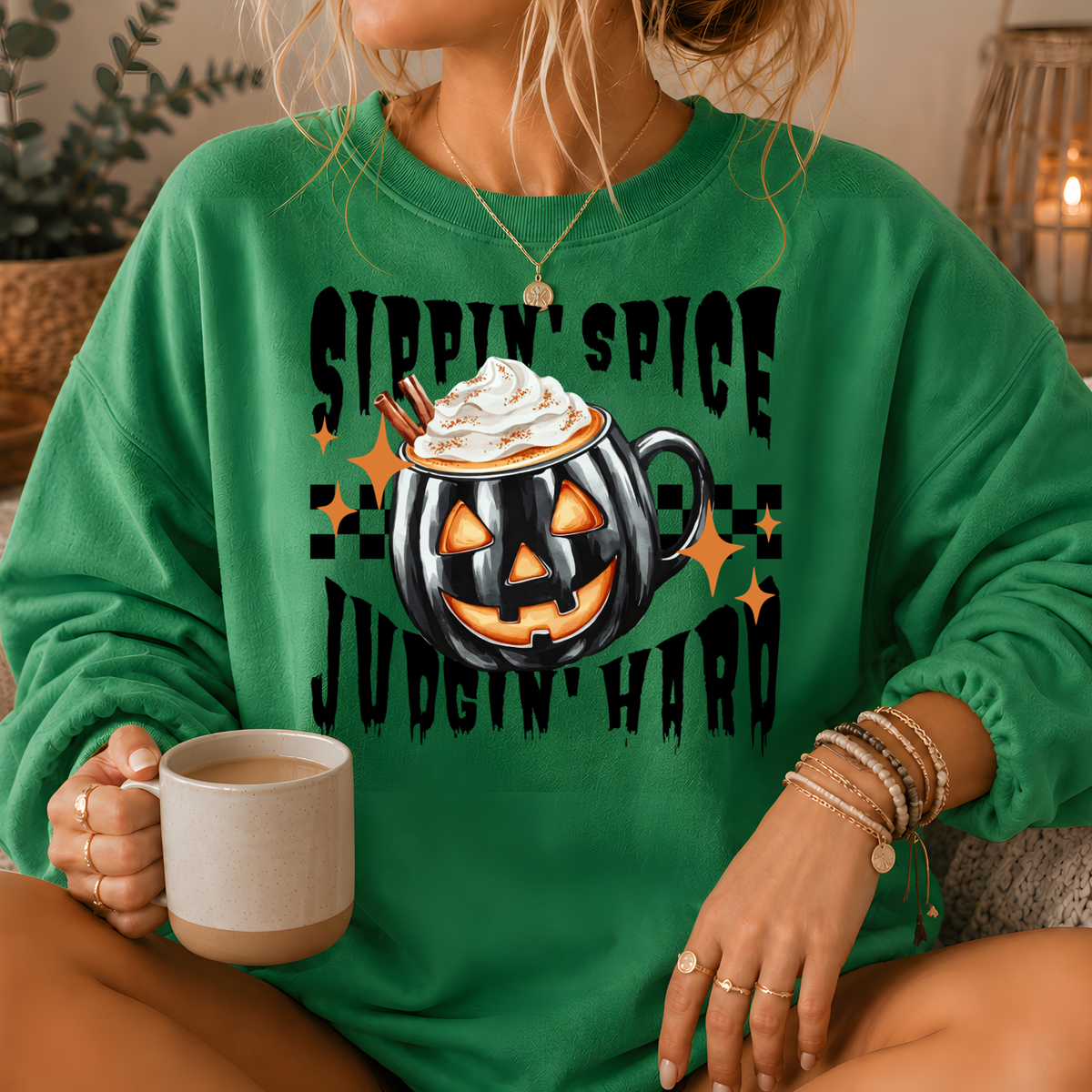 Sippin' Spice Premium Crewneck Sweatshirt