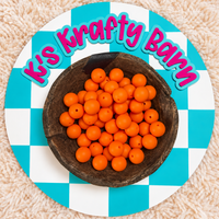 Tangerine 15mm Solid Silicone Beads