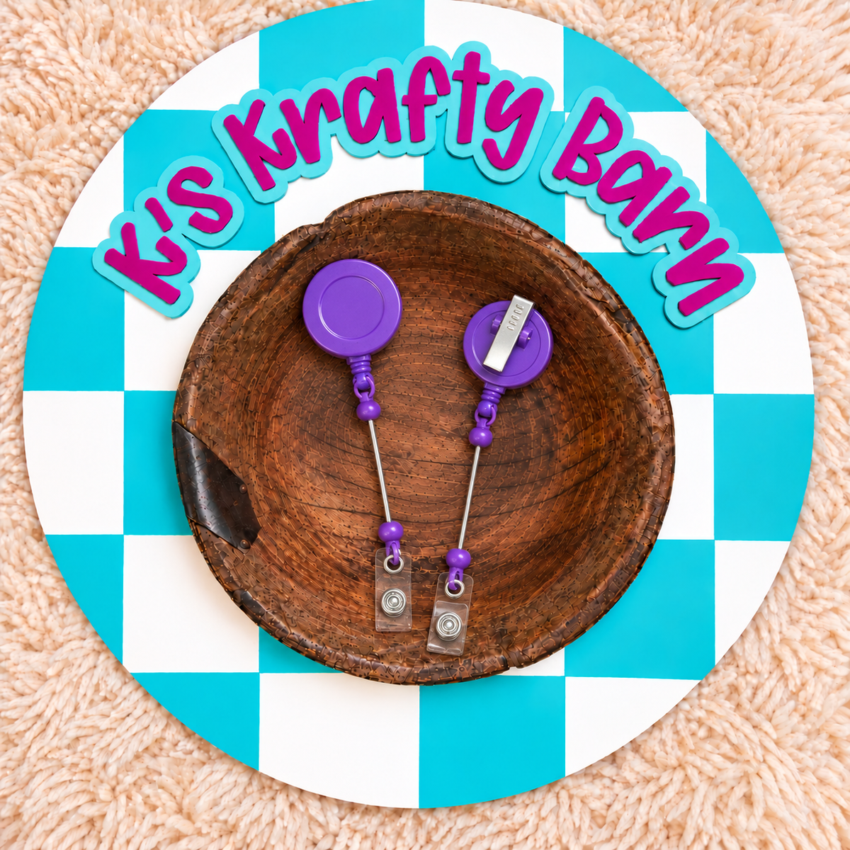 Beadable Bar Badge Reels with Lobster Clip