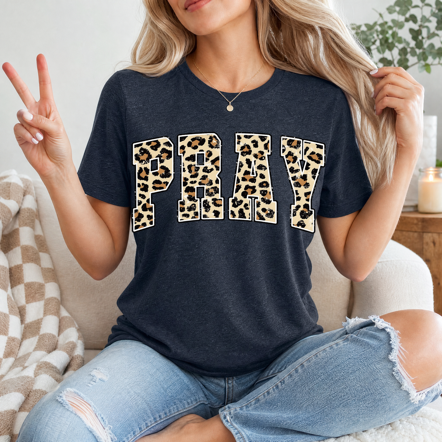 Cheetah PRAY Premium Graphic Tee
