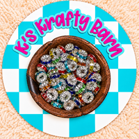 10 mm Rhinestone Spacer Beads | Assorted Color Mix