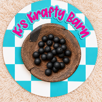 Black 15mm Solid Silicone Beads