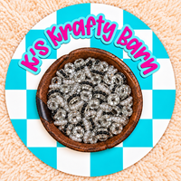 Black & White Pearl Rhinestone Spacer Bead Mix – 10mm | Large Hole Spacers