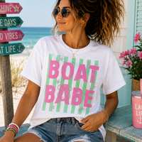 Boat Babe Stripes Graphic Tee