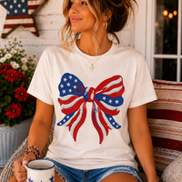 Faux USA Bow Graphic Tee