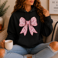 Pink Floral Bow Hoodie