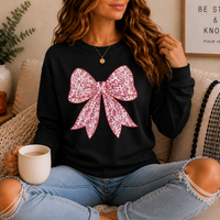 Pink Floral Bow Long Sleeve
