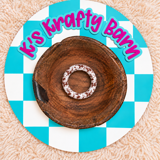 65mm Printed Silicone Round Rings | Pattern Options