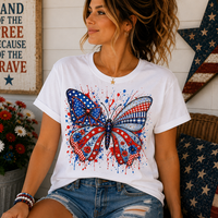 USA Splatter Butterfly Graphic Tee