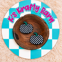 Checkered Pumpkin Silicone Focal Bead | Halloween