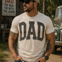 Distressed Grey Patterned Dad