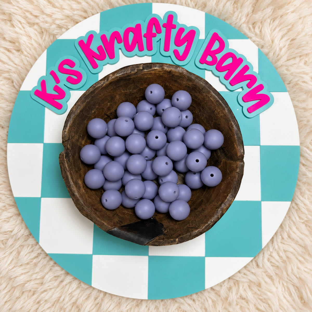 Dusty Lavender 15mm Solid Silicone Beads