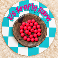 Electric Pink 15mm Solid Silicone Beads