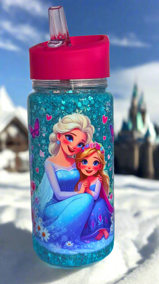 Snow Queen & Sister Kids Snowglobe Cup