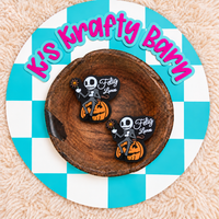 Feliz Lunes Jack Pumpkin Silicone Focal Bead | Halloween