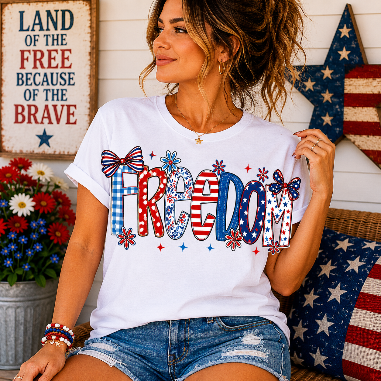 Freedom Doodle Tank Top