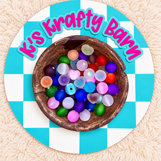 Frosted Matte Acrylic Bead Mix | Assorted Colors