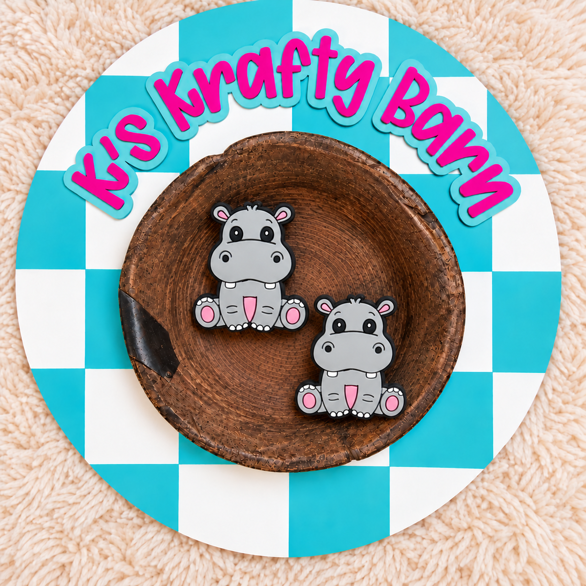 Hippo Silicone Focal Bead
