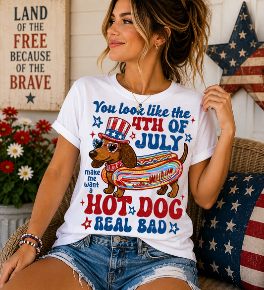 Hot Dog Real Bad Graphic Tee