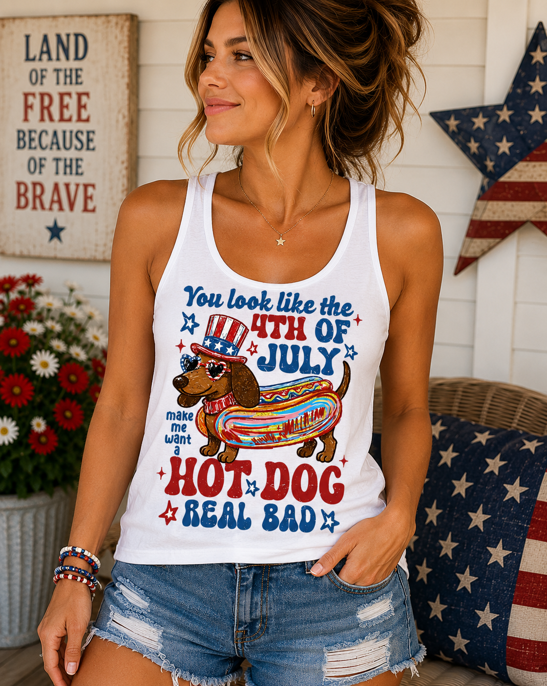 Hot Dog Real Bad Tank Top