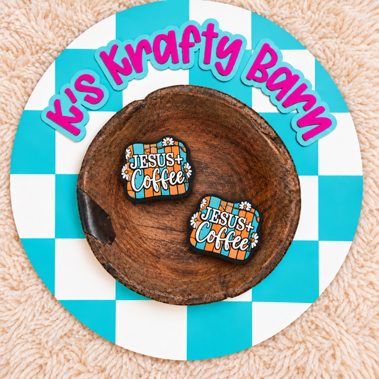 Jesus + Coffee Silicone Focal Bead