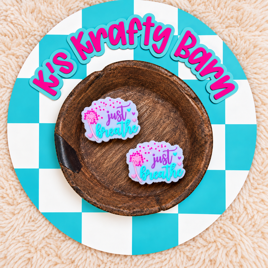 Just Breathe Double-Sided Silicone Focal Bead