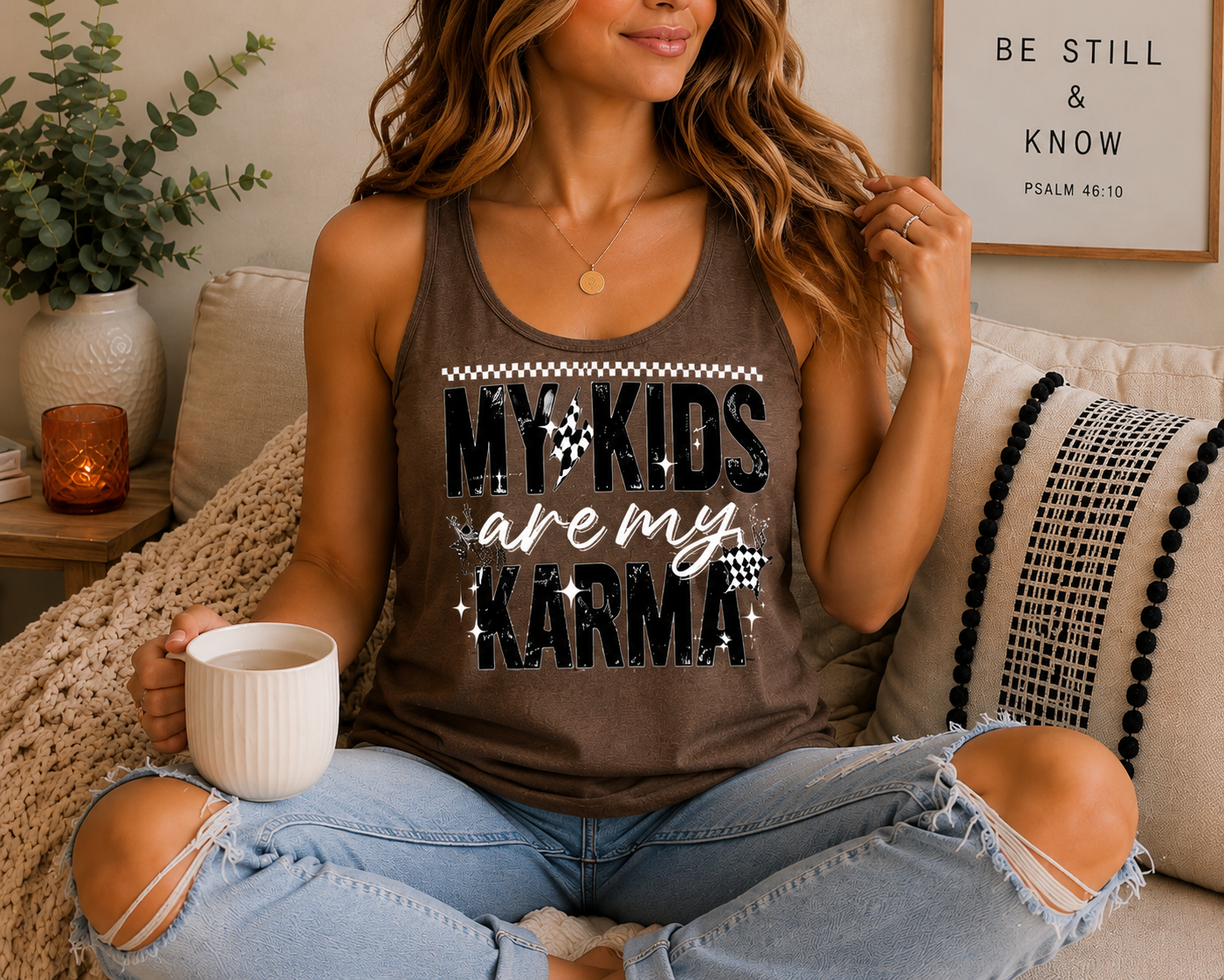 My Kids Are My Karma Tank Top K's Krafty Barn