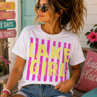 Lake Girl Stripes Graphic Tee