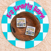 All You Need Is Love & Coffee Silicone Focal Bead