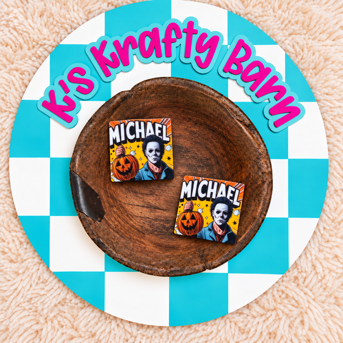 Michael Comic Silicone Focal Bead | Halloween