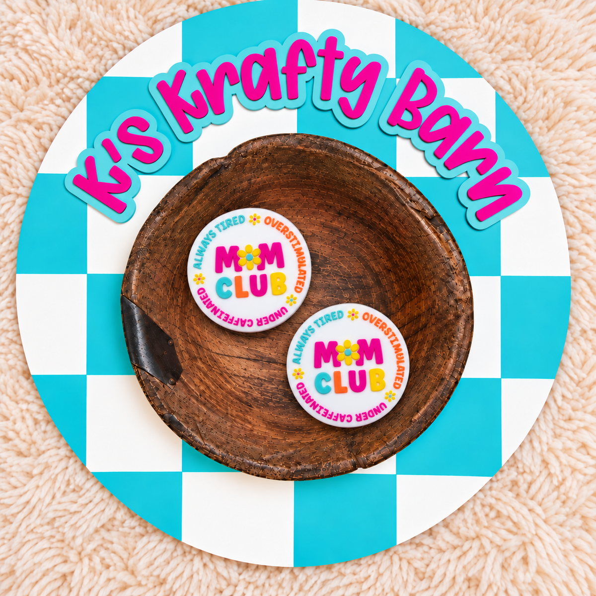 Mom Club Silicone Focal Bead