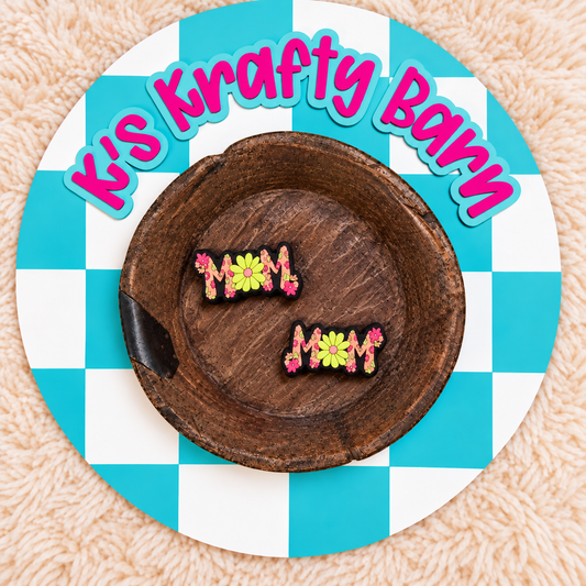 Floral Mom Silicone Focal Bead