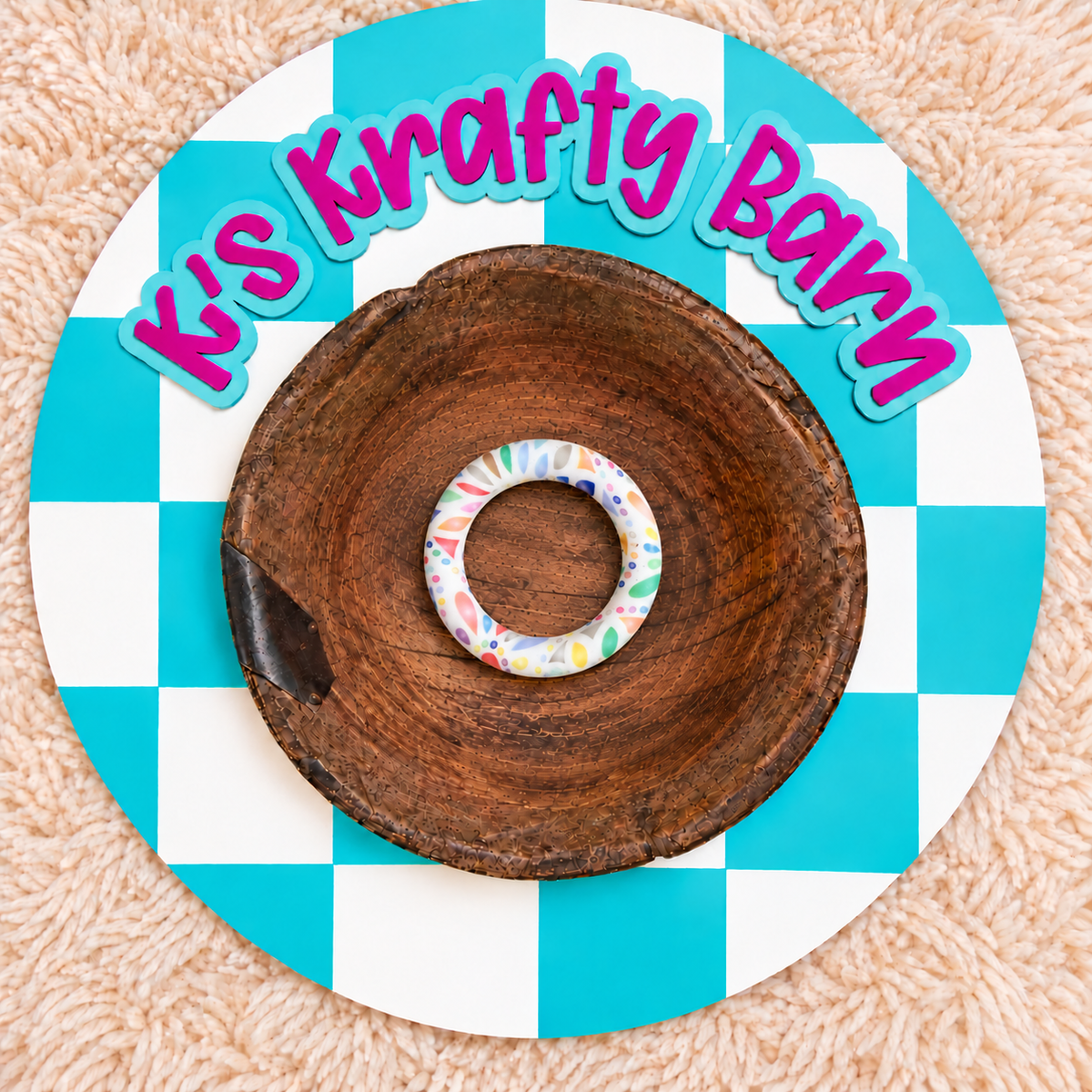 65mm Printed Silicone Round Rings | Pattern Options