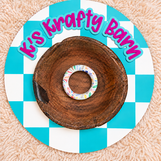 65mm Printed Silicone Round Rings | Pattern Options