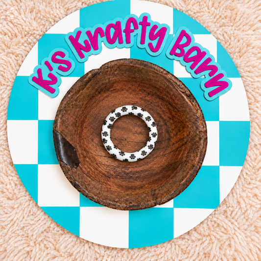 65mm Printed Silicone Round Rings | Pattern Options
