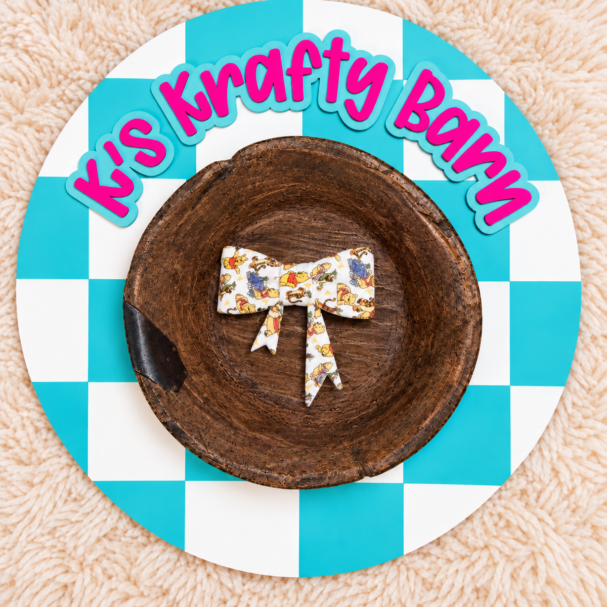 Hundred Acre Friends Bow Silicone Focal Bead
