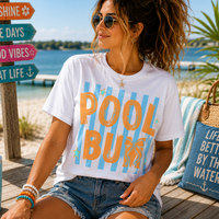 Pool Bum Stripes Graphic Tee
