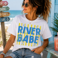 River Babe Stripes Graphic Tee