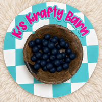 Navy Blue 15mm Solid Silicone Beads